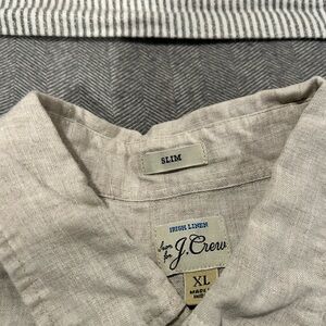 J. Crew Slim Fit Irish Linen Shirt - Light Tan